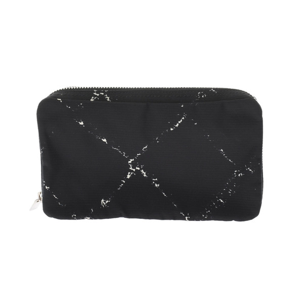 Chanel Travel Line Jewelry Case Black Silver Hardware Nylon Pouch - Picture 1 of 12